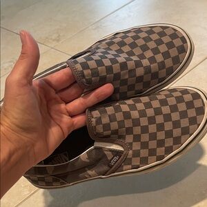 Vans gray/gray Checkered Slip-On Loafers